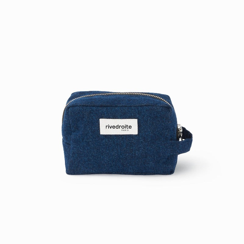 trousse tournelle petite en denim brut de la marque Rive droite