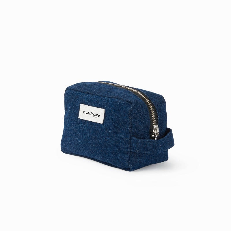 trousse tournelle petite en denim brut de la marque Rive droite