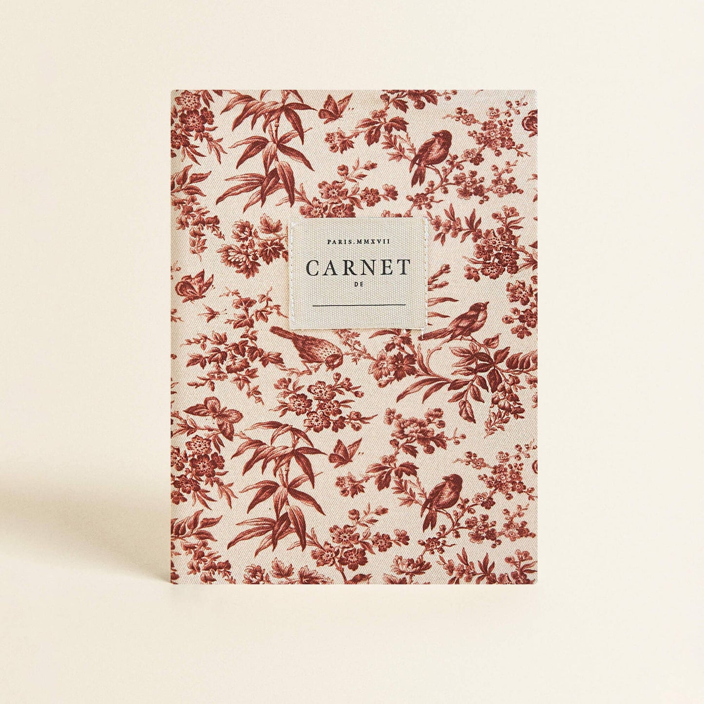 Carnet couverture tissu - Paradis Vermeil