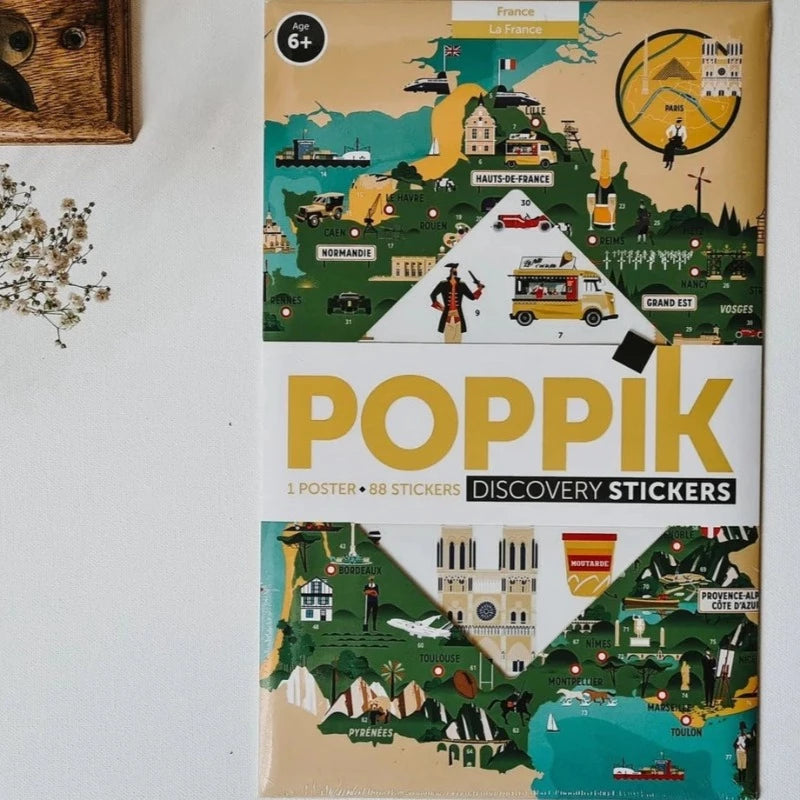 La Carte de France - 88 stickers repositionnables