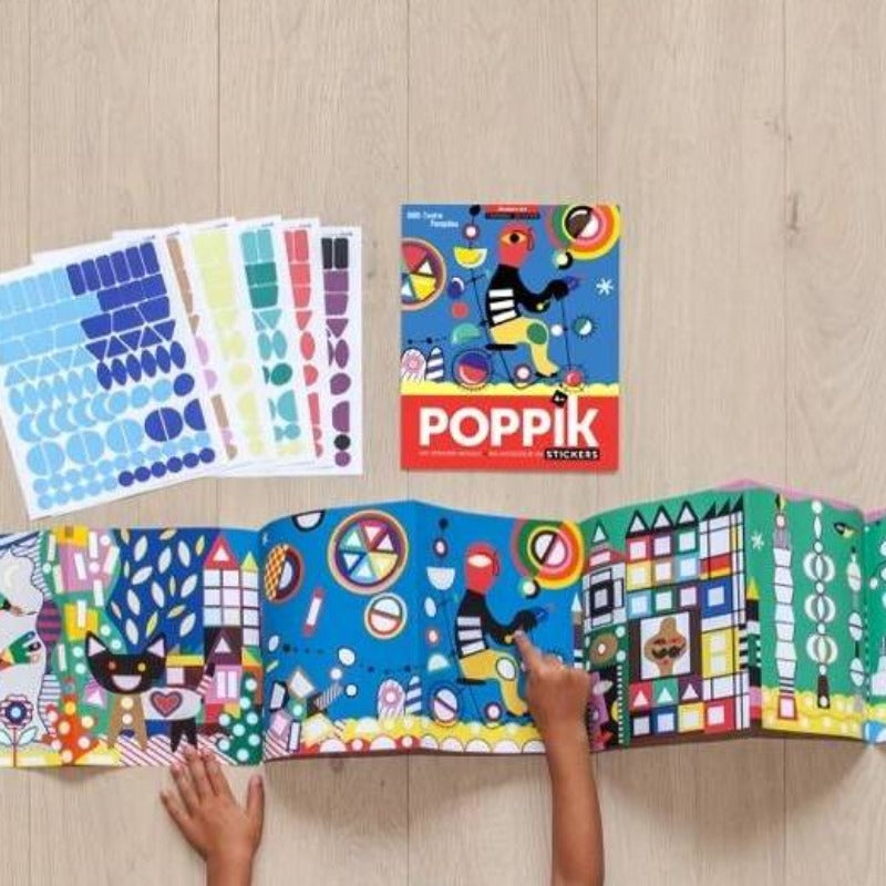 Cette activité a été conçue pour les enfants de 4 à 6 ans. Elle fait appel à la reconnaissance visuelle (couleurs et formes) et à la précision du geste. En plaçant les gommettes sur le grand décor, l'enfant reconstituera un décor inédit imaginé par l'illustratrice française Sophie Ledesma.
