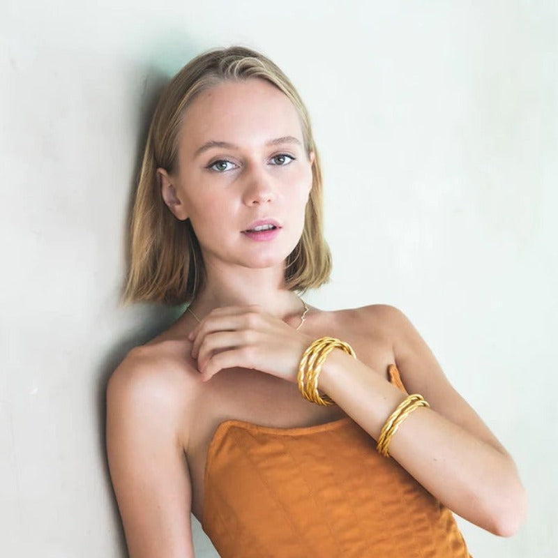 Bracelet Kumali torsade or.