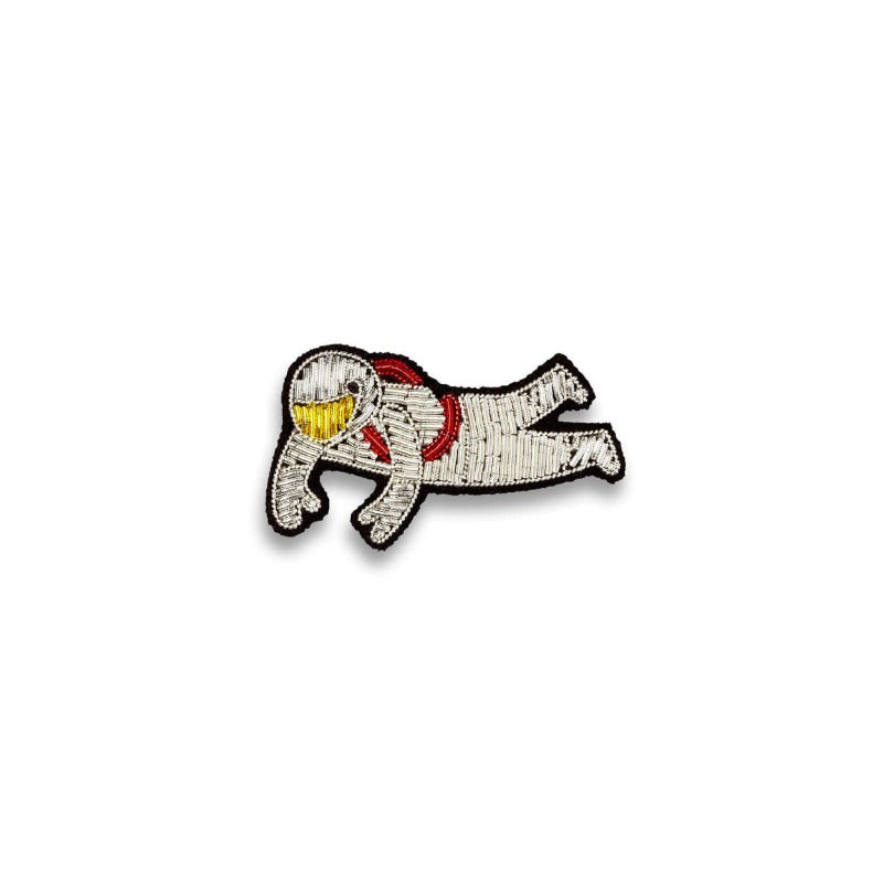 Broche brodée main - Cosmonaute