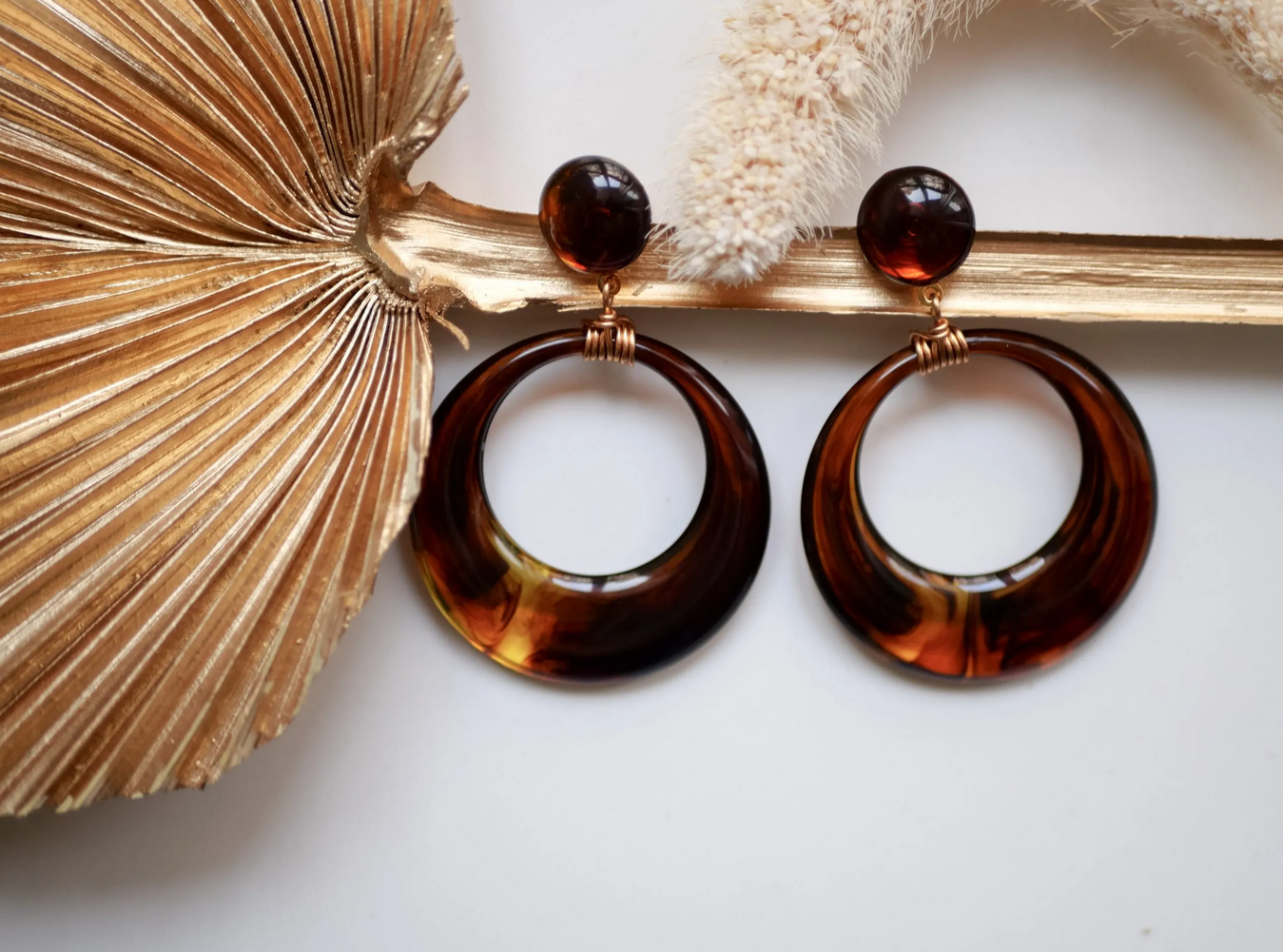 Boucles d’oreilles Carmen - Marron