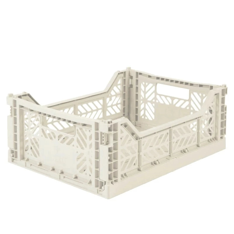 Caisse de Rangement Pliable Midi Box coconut milk Aykasa, format medium.