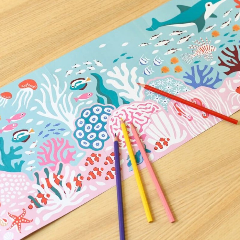 Coloriage géant la barrière de corail Poppik.