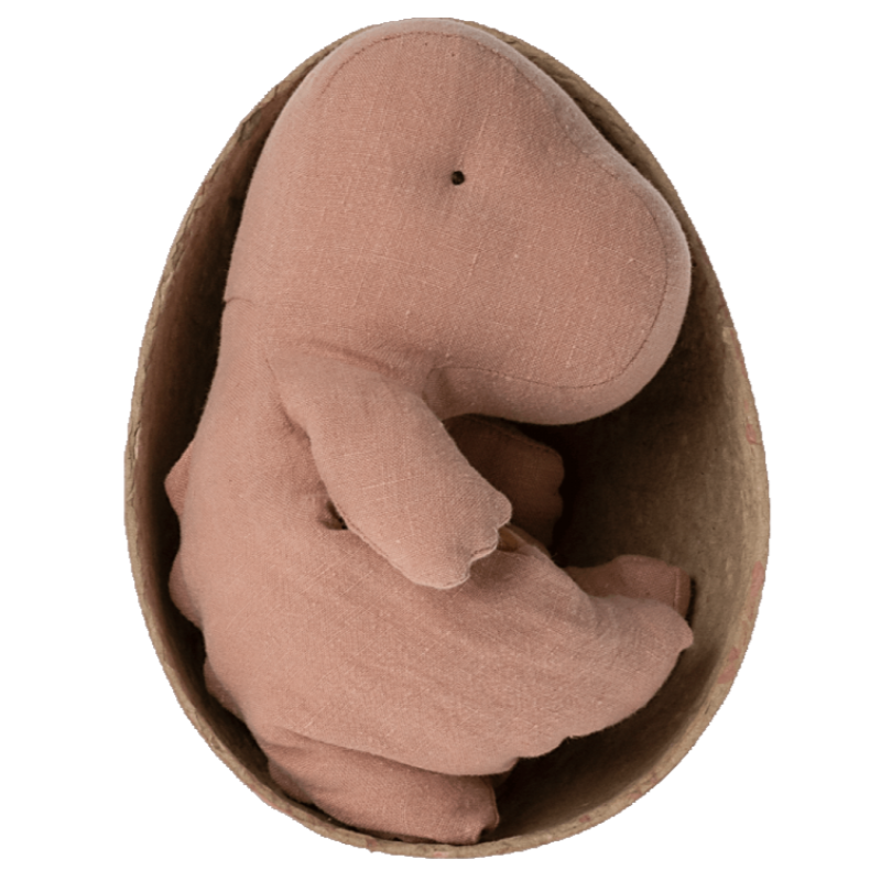 Petit Dino Vieux Rose avec son Oeuf