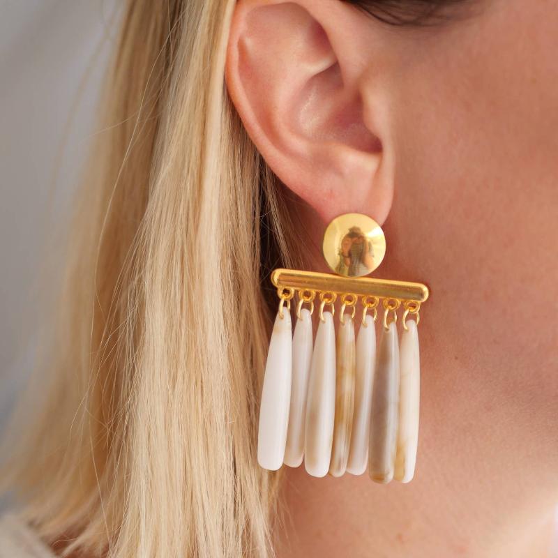 Boucles d’oreilles Asha XL - Beige