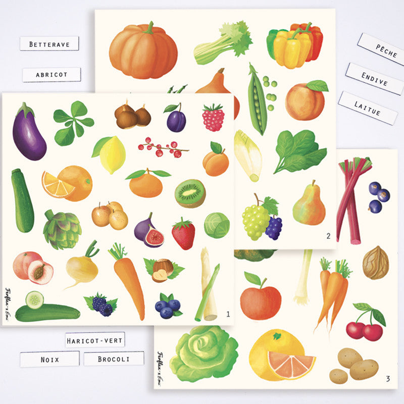 Ce jeu magnétique permet de faire découvrir les fruits et légumes aux enfants en alliant divertissement et apprentissage. Il s'utilise sur toutes les surfaces magnétiques (un frigo, un tableau magnétique...).