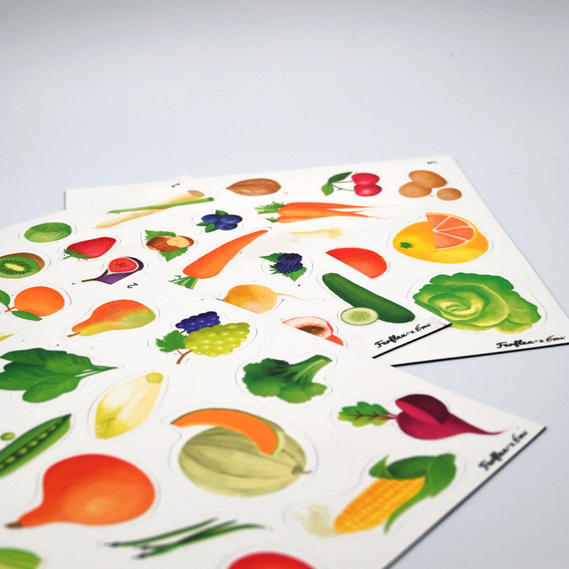 Formes aimantées sur le Thème des fruits et légumes