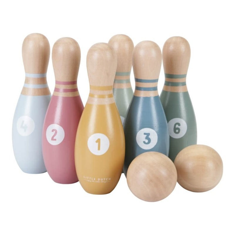 jeu de quilles colorés en bois pour enfant