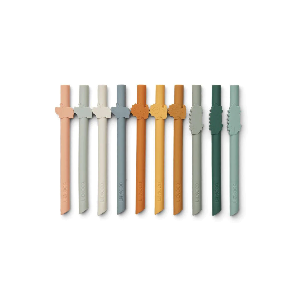 Pailles en silicone Badu Safari - Lot de 10