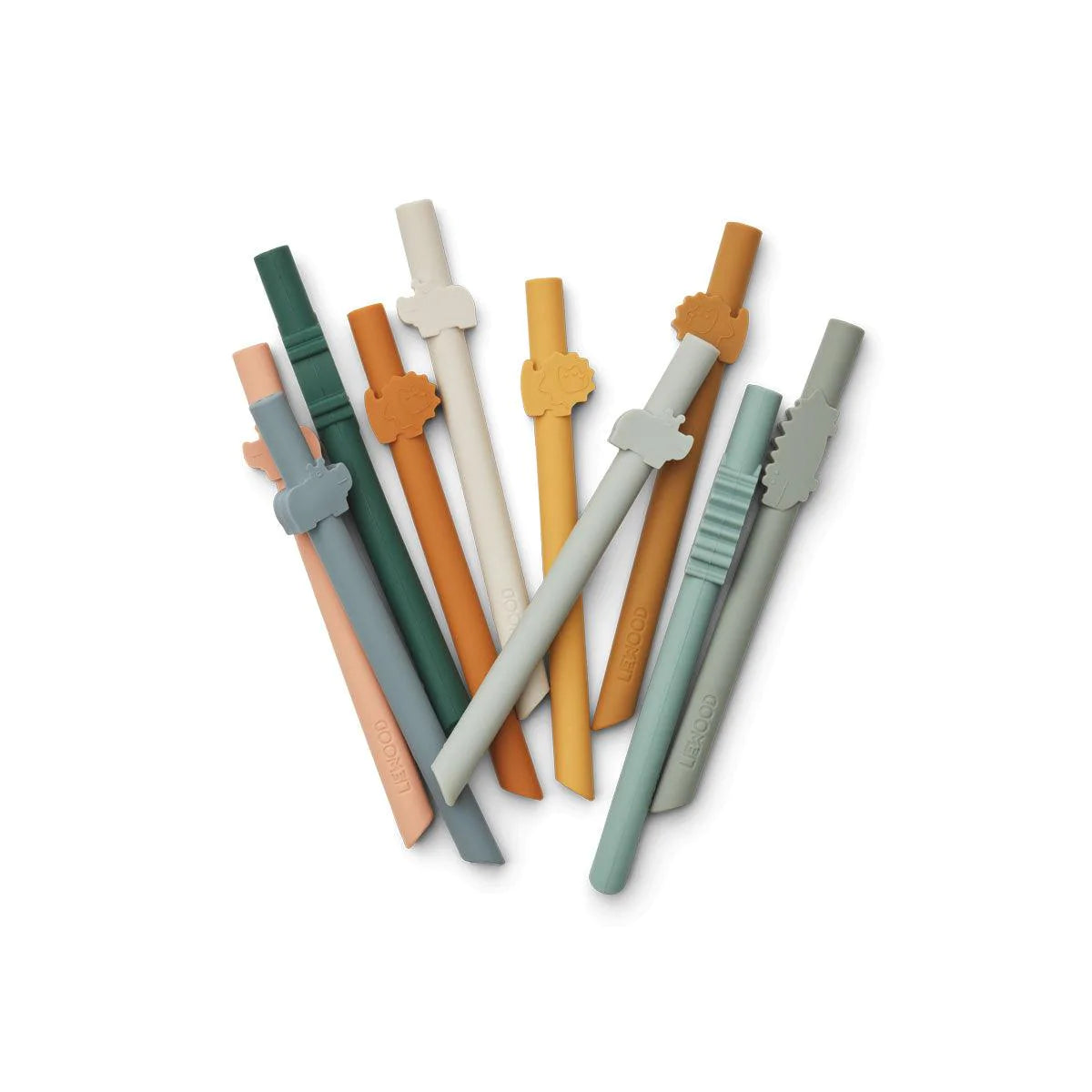 Pailles en silicone Badu Safari - Lot de 10