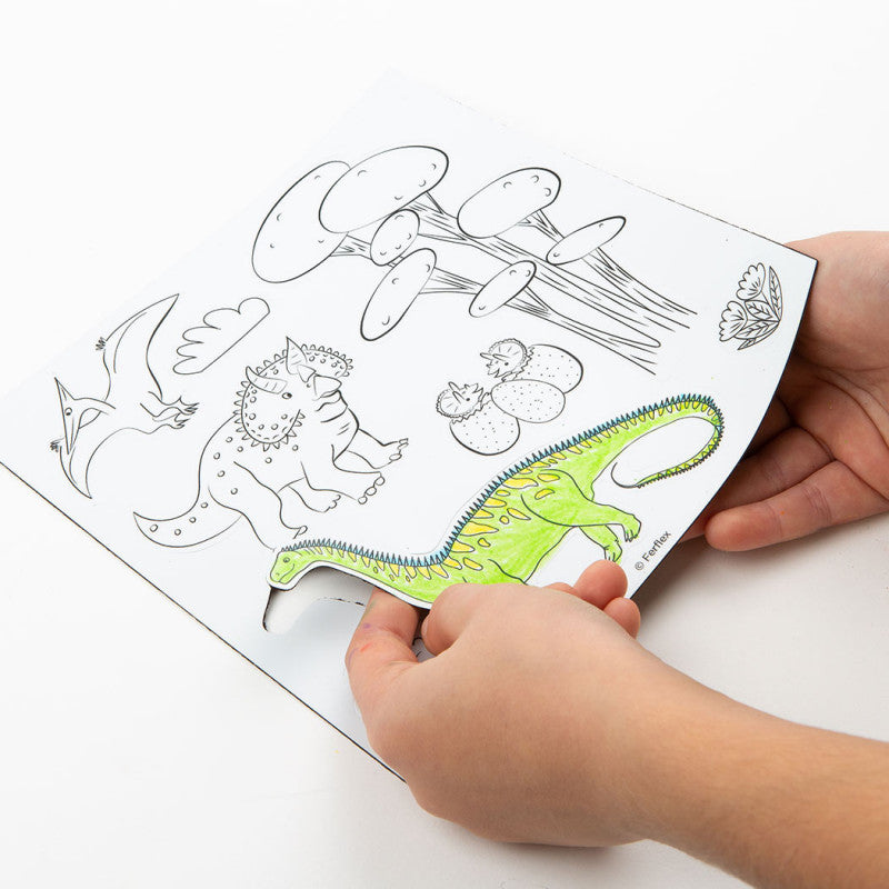 Magnets à colorier - Dinosaures