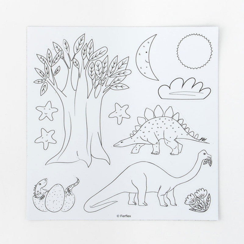 Magnets à colorier - Dinosaures
