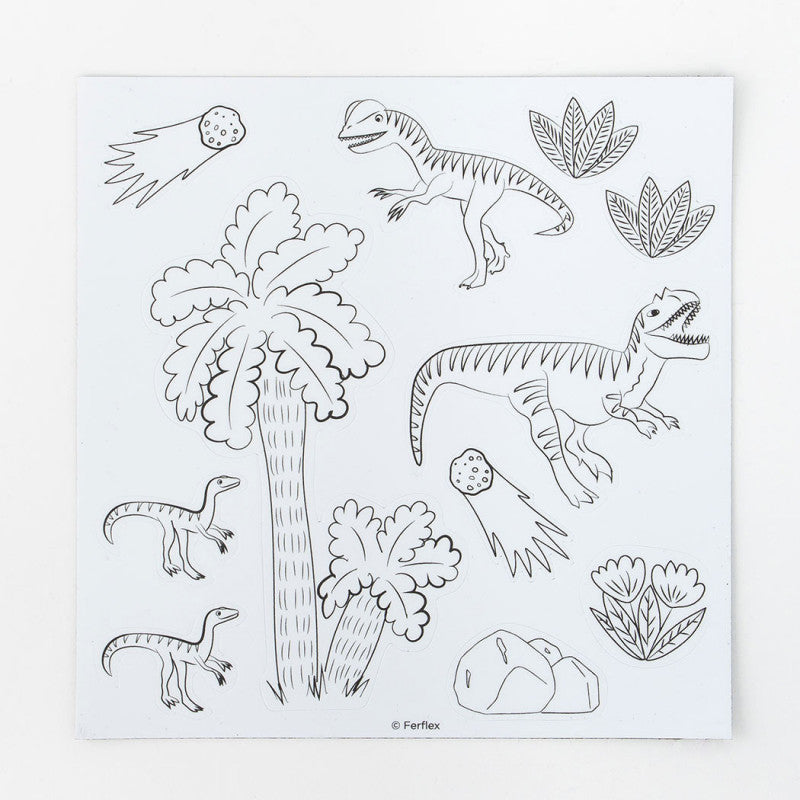 Magnets à colorier - Dinosaures