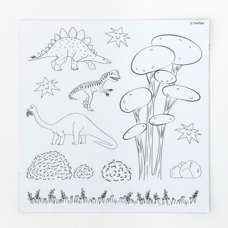 Magnets à colorier - Dinosaures