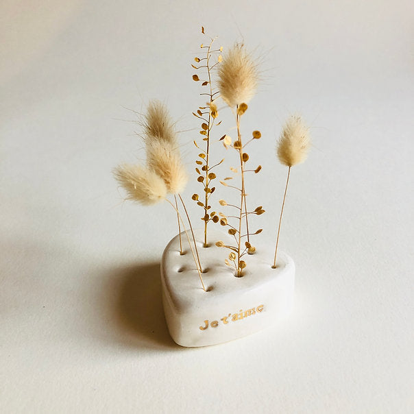 Mini Pain à fleurs Coeur Je t'aime