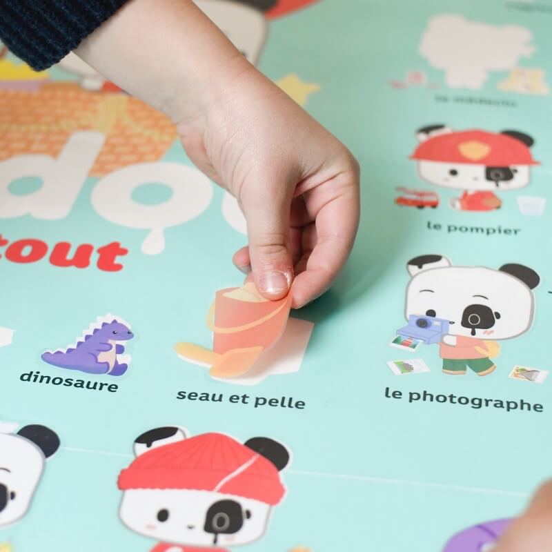 Joue avec Gadou - 43 stickers repositionnables