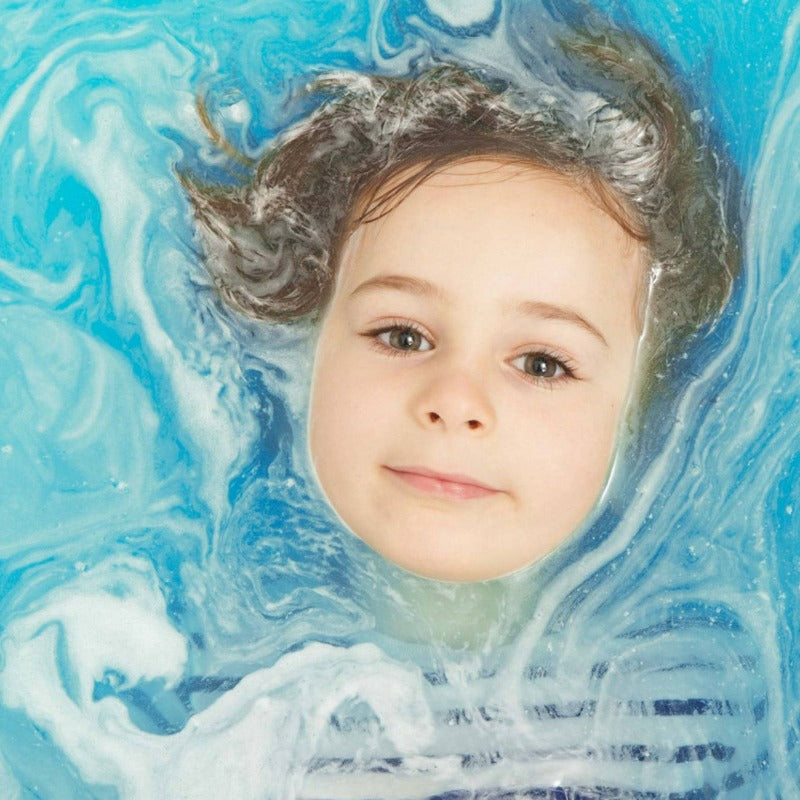 Sels de bain moussants colorés - Bleu
