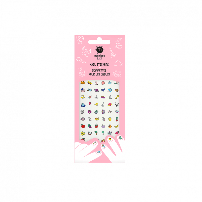Happy nails est une planche de 72 stickers pour ongles Pour les enfants : ces gommettes sont faciles à mettre et à décoller. Il suffit d’en poser une par ongle pour faire de leur doigts le théâtre d’histoires incroyables. Alors, on embarque ?