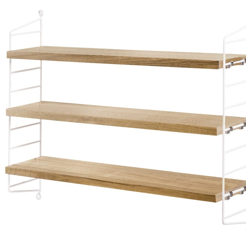 Étagère Pocket String Furniture - Chêne & Blanc