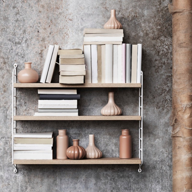 Étagère Pocket String Furniture - Chêne & Blanc