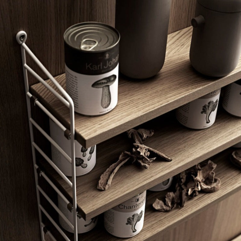 Étagère Pocket String Furniture - Chêne & Blanc