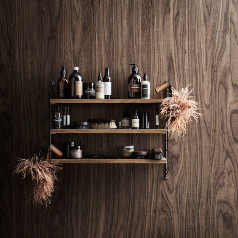 Étagère Pocket String Furniture - Noyer & Noir