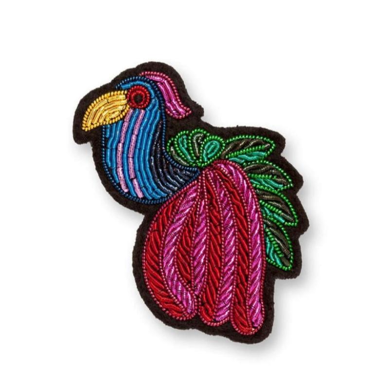 Broche brodée main - Gai-Oiseau