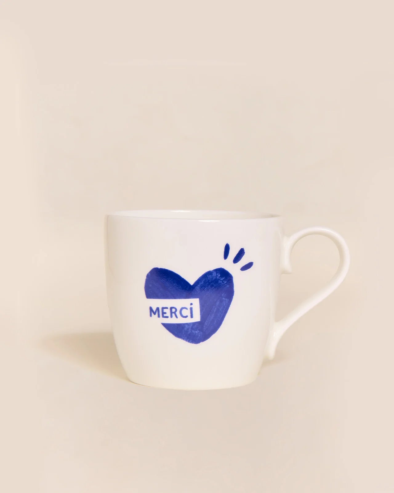 Mug  Merci  en porcelaine fine