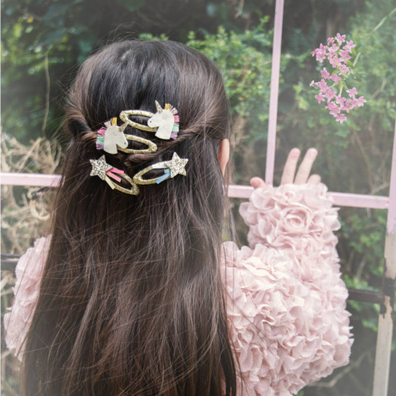 Barrettes Duo Licorne arc-en-ciel