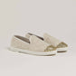 Chausson femme laine - beige paillettes
