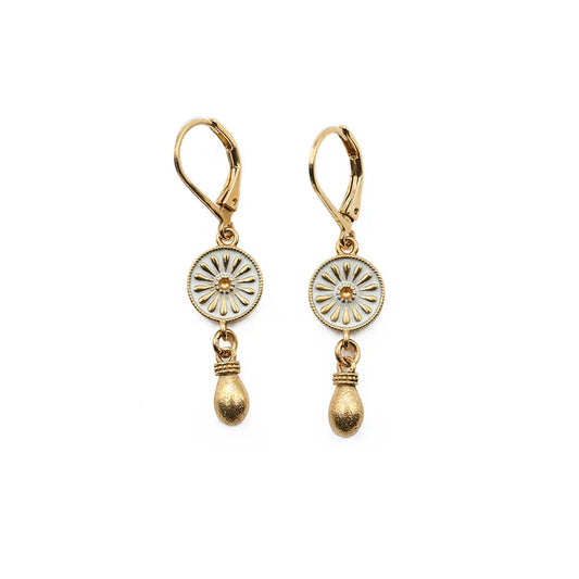 Boucle d’oreille  Ange rosace
