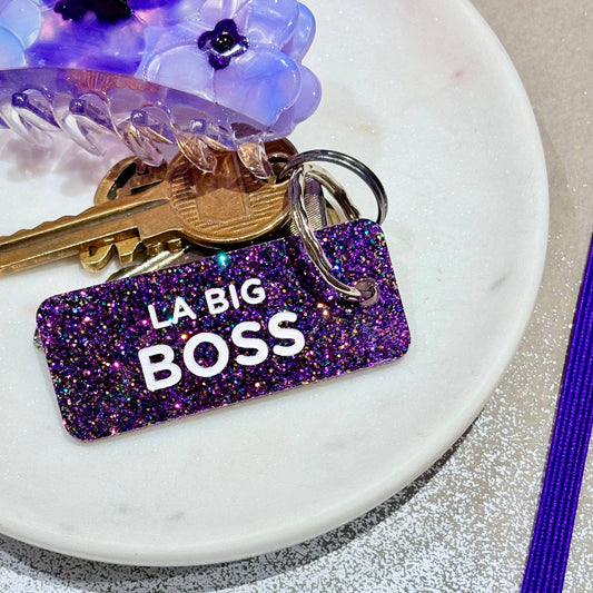 LA BIG BOSS Porte-clés à paillettes