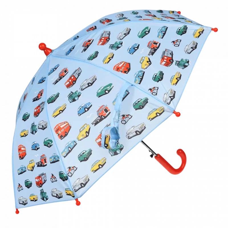 parapluie enfant avec des motifs de voitures et camions