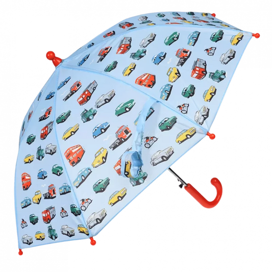 parapluie enfant avec des motifs de voitures et camions