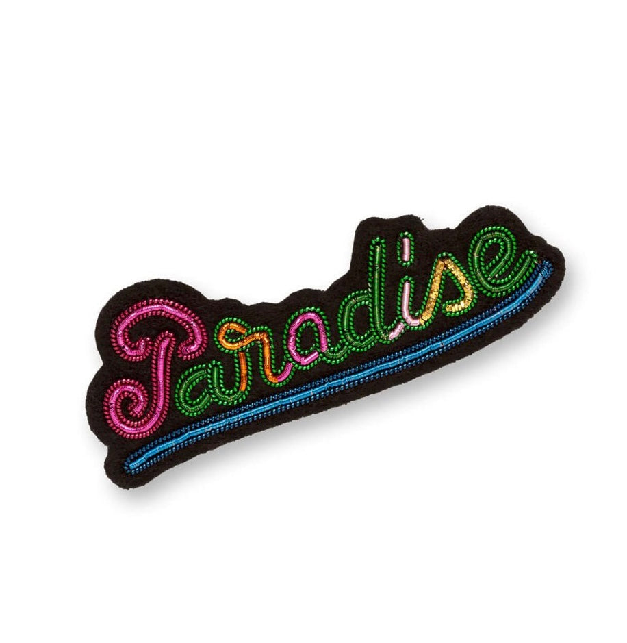 Broche brodée main - Paradise