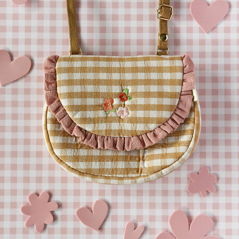 Sac à volants brodé Gingham