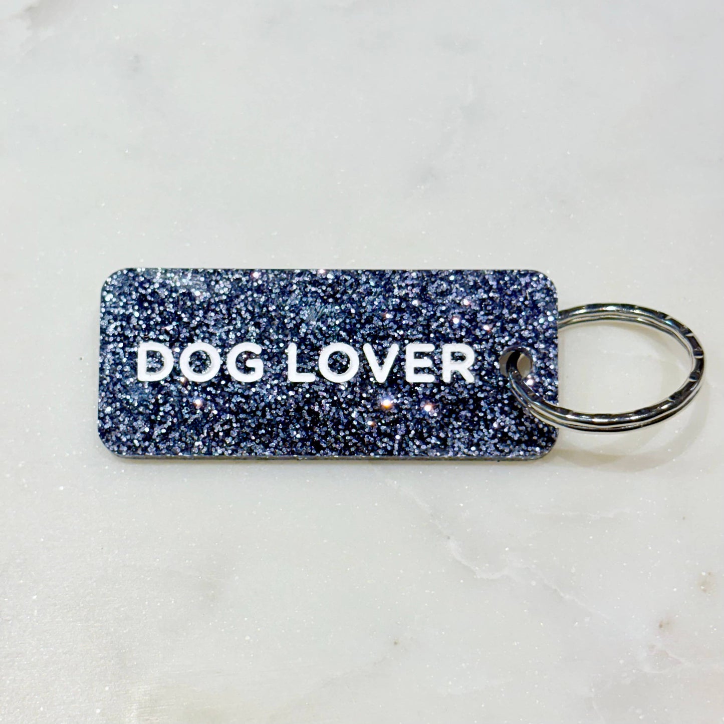 DOG LOVER Porte-clés à paillettes