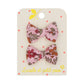Barrettes mini papillon - Liberty Capel Floret - Rose Buvard