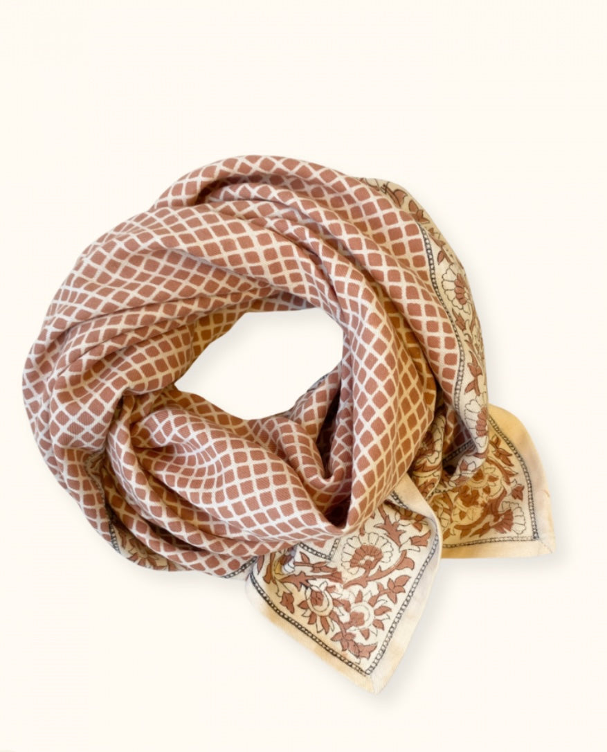 Foulard Latika - Mosaïc - Terracotta