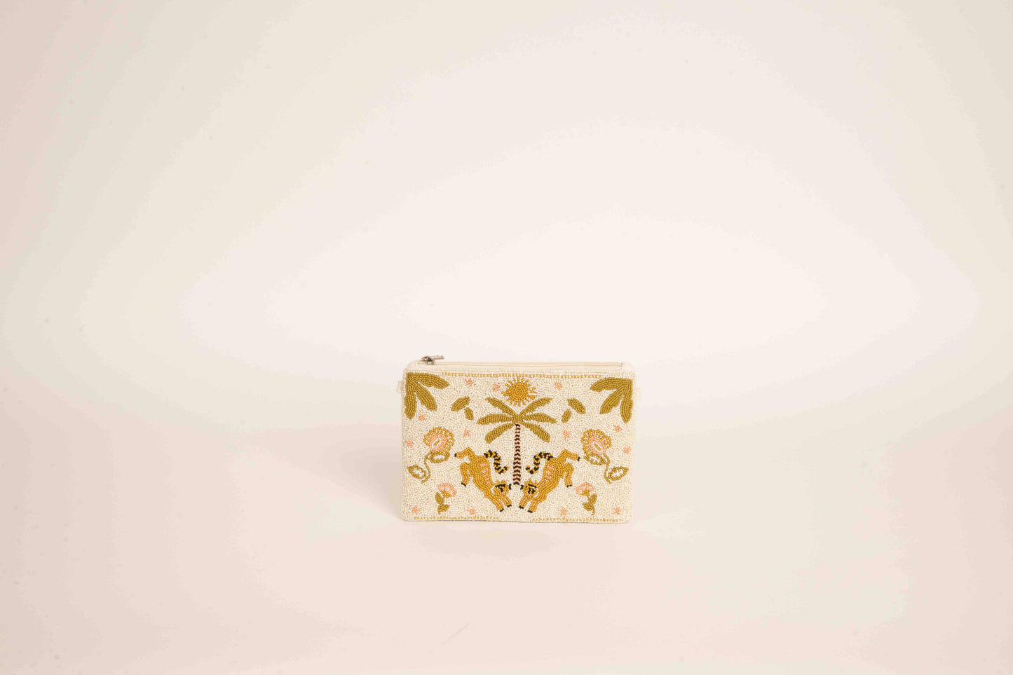 POCHETTE BRODÉE PERLES AVA BRONZE
