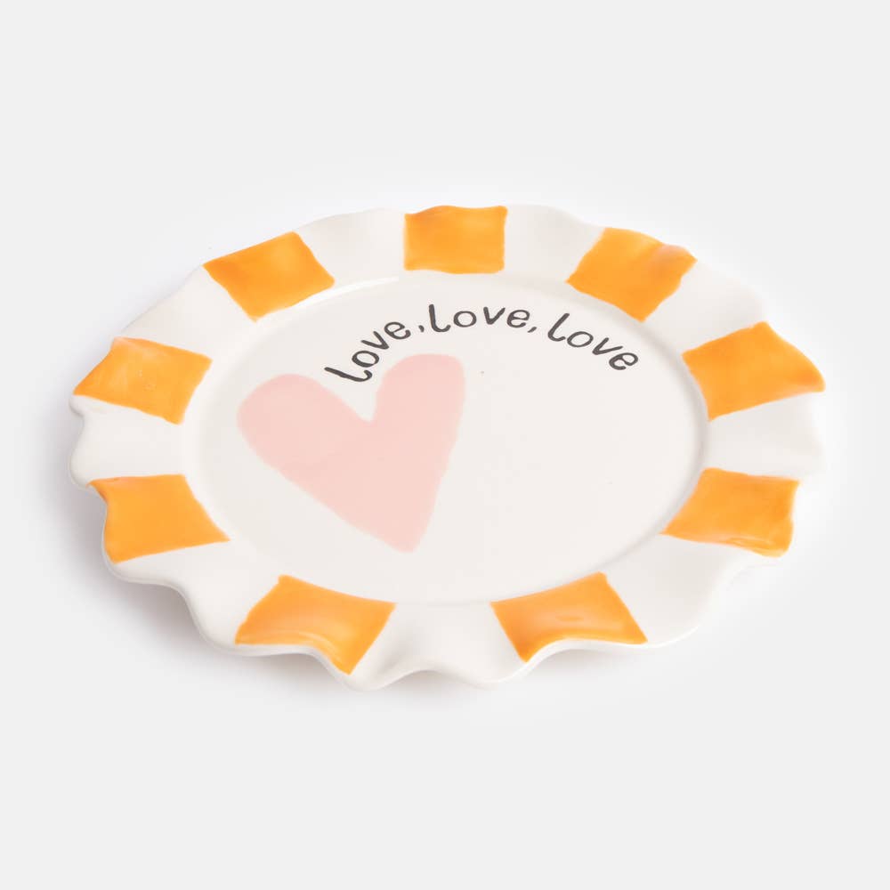 Assiette en forme de cœur Love, Love, Love