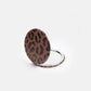 Miroir de poche rond Tan Leopard