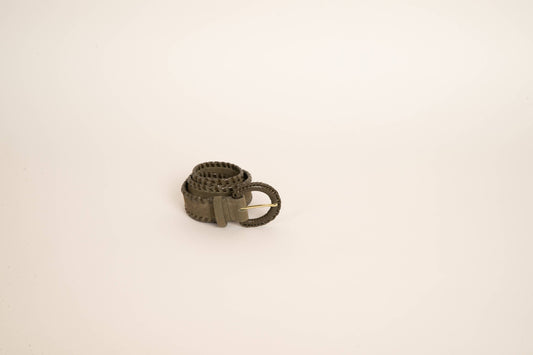 CEINTURE CUIR KAKI RINA