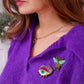 Broche brodée - Abeille