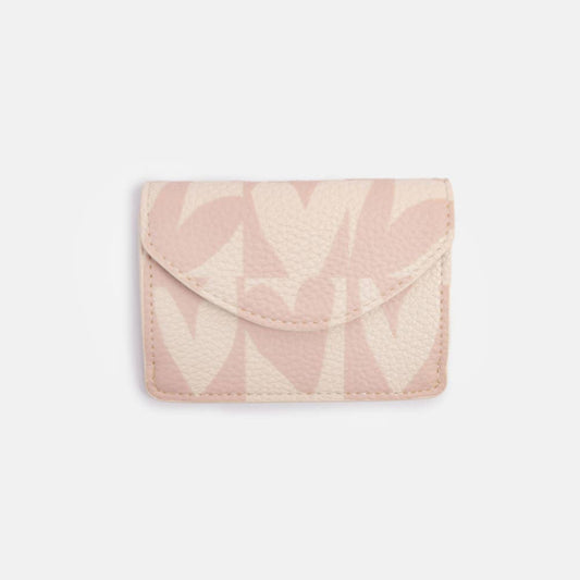 Porte-cartes enveloppe cœurs échec rose