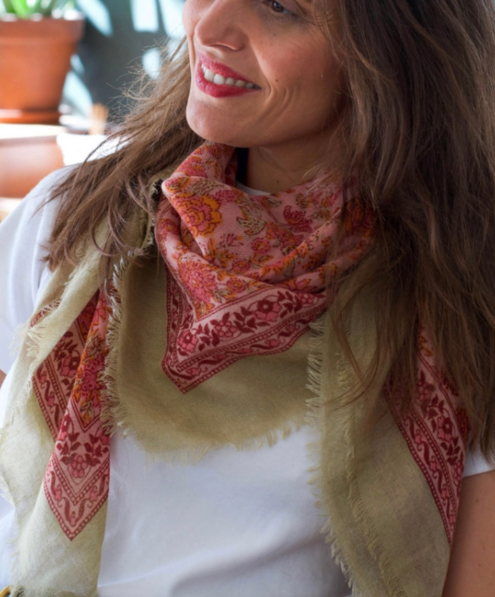 Foulard en laine Ouna - Amande