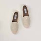Chausson femme laine, beige rose poudré